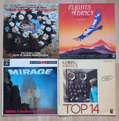 Job Lot 4 Vinyl LPs Who Pays The Ferryman? Yannis Markopoulos Mirage Corfu Leoni