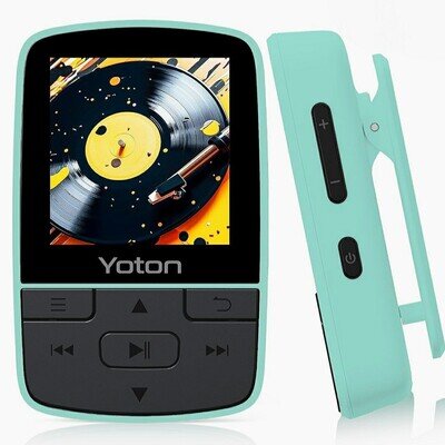 Yoton MP3 Player with Bluetooth 5.2, Expandable to 64GB, Mini Size, HiFi-Music