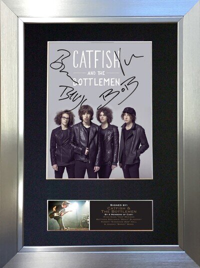 648 Catfish And The Bottlemen A4 Framed Autograph Reproduction Signed Band Photo