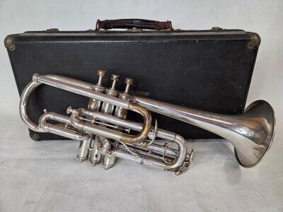 Antique J.W. York & Sons Cornet – Silver Plated