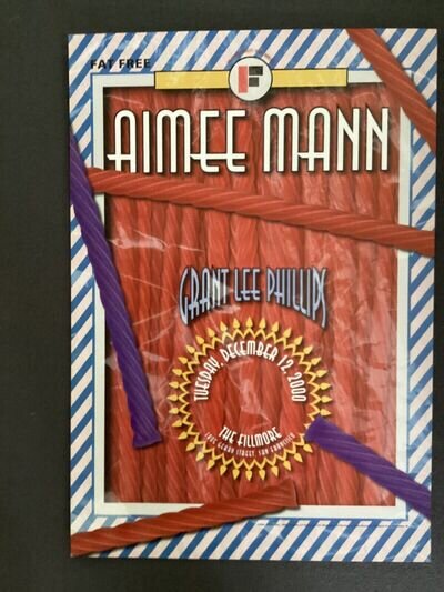 AIMEE MANN ORIGINAL FILLMORE POSTER 12th DECEMBER 2000 19 x 13 ins