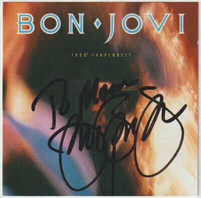 JON BON JOVI Autographed Signed 7800 Fahrenheit CD Front Insert